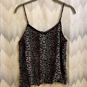 Floral Black and Pink Women's Top